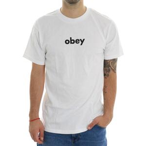 T-SHIRT LOWER CASE OBEY BIANCO